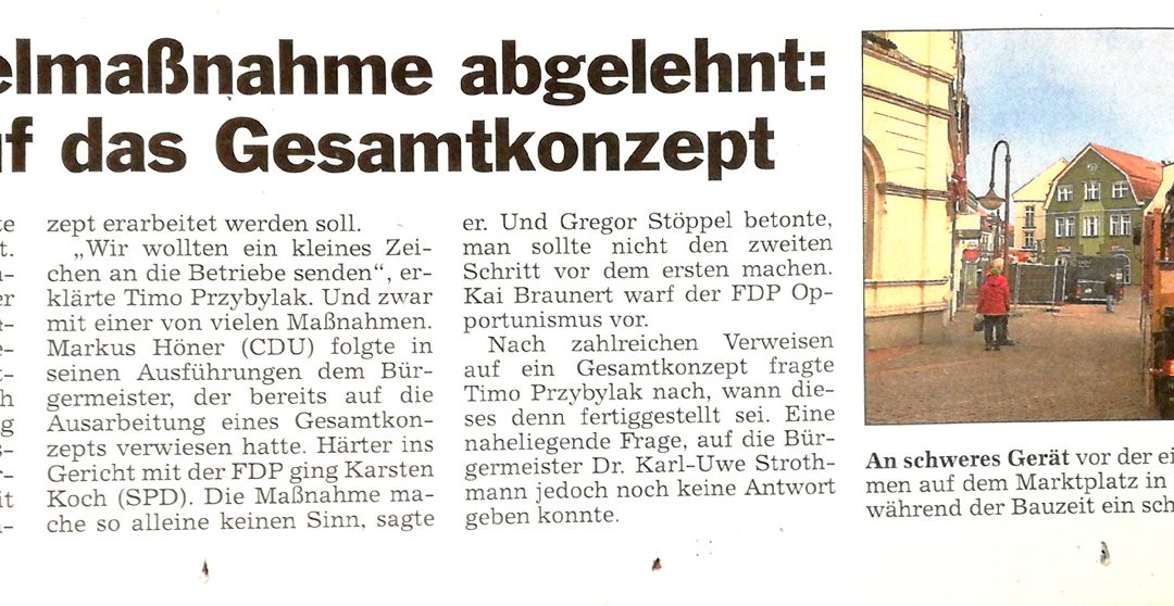 Marktplatz-Beckum_Glocke_Artikel-FDP-Einzelmaßnahme